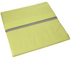 Italian Bed Linen CPNCVERDEACIDOFUMO1.5P Natural Color y Funda de Almohada, 100Â % AlgodÃ³n, Verde Ã cido/Humo, Doble pequeÃ±o