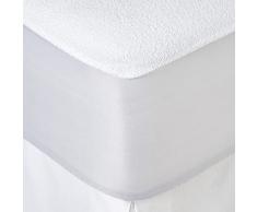 Cándido Penalba Protector de colchón Bambú, Algodón, Blanco, 135 x 190/200 cm