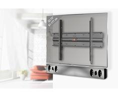 VCM sbw100 Barra Soporte para TV Plus y Soporte, Color Negro y Plateado