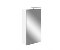 Baikal Mueble Camerino con Espejo, Armario Auxiliar de Baño Multiusos, Opción con o sin Luz LED. Mueble de Pared de fácil colocación. Armario MONTADO Camerino con Aplique LED 48 cm Blanco