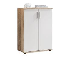 Stella Trading Cómoda Bobby en Aspecto Antiguo, Color Blanco – Aparador Moderno con Mucho Espacio para su salón, Madera de ingeniería, Old Style White, 2 Puertas