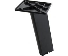 SCHÜCO 100009793 Stair - Pie Decorativo para armarios de Mesa y bajo encimera, Base Ajustable 250 mm, Aluminio Negro anodizado, Color Plateado