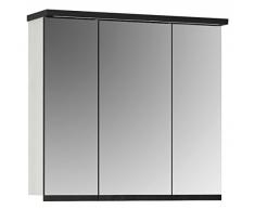 Muebles To Go Provence mioor Pared Armario 3 Puertas, Madera, Whitewash Acabado de alerce/Oscuro Chocolate