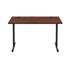 Marca Amazon - Movian - Escritorio básico para oficina, 120 x 60 x 73,6 cm, tablero de nogal y estructura negra