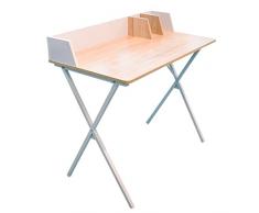 HOME DECO FACTORY HD6423 Escritorio Blanco, 84x90x50 cm