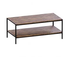 Vida Designs Brooklyn Mesa de café, ingeniería, Madera Oscura, H 40 x W 100 x D 50 cm