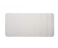 Croydex Hygiene-n-Clean - Alfombrilla para Ducha antibacteriana (Goma, 34 x 74 cm), Color Blanco