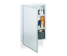 Relaxdays Armario para baño, Acero, Blanco, 56 X 40,5 X 12,5 cm
