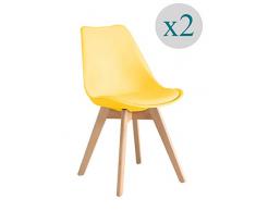 Aryana Home Silla escandinava, Amarillo, Adulto