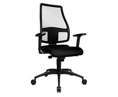 Topstar SN10HW50 - Silla de Escritorio de Oficina, de poliéster, Color Negro y Dorado