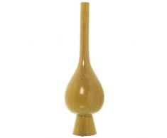 DRW Jarron de Suelo de Ceramica en Amarillo craquele 19x60cm