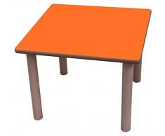 Mobeduc Mesa Infantil Cuadrada 80x80 cm (Talla 3), Haya, Haya y Naranja, 80 x 80 cm