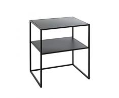 Haku Möbel Mesa Auxiliar, Metal, Negro, T 40 x B 50 x H 60 cm