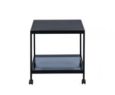 M2 Kollektion TAGO Mesa de Centro, Metal, Black, 50x50x50