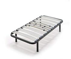 HOGAR24 ES Somier Multiláminas con Regulación Lumbar + 5 Patas Cilíndricas de 26cm, 105x200 cm