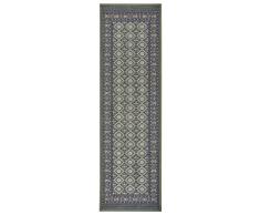 Nouristan Alfombra Oriental de Pelo Corto Sao Bukhara, diseño Moderno, para salón, Cocina, Pasillo, Comedor, Dormitorio, Verde, 80 x 250 cm
