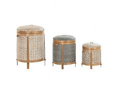 DKD Home Decor Juego de cestas, Estándar