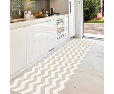 VINILIKO, Alfombra de vinilo, Sepia y Blanco, 66x180 cm