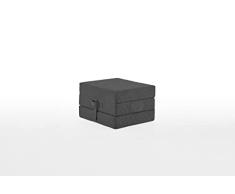 Atlantic Home Collection Taburete Plegable Lenny 75/195/15 cm, Color Antracita