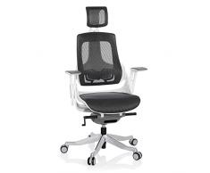 hjh OFFICE 640300 SPEKTRE - Silla de Oficina/Silla giratoria Tejido de Malla Gris