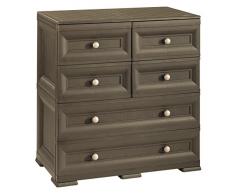 Tontarelli 8086063909 Omnimodus - Cajonera (2 + 4 cajones, 79 x 43 x 85,5 cm), Color marrón