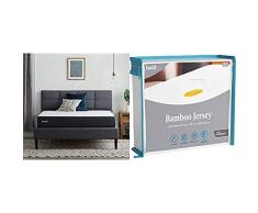 LUCID 20 cm Colchón viscoelástico con carbón de bambú – Blando – con Protector de colchón Impermeable – Rayón Premium de Jersey de Bambú – Colchones 180x200 cm