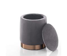 Oresteluchetta Puf Acolchado contenedor Ohio Grey