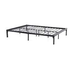Hodedah Estructura de Cama en Metal Color Negro y Tamaño Individual
