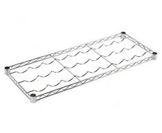 ARCHIMEDE Sistema Part Estante botellero, Metal, Cromado, 76 x 36 x 4 cm