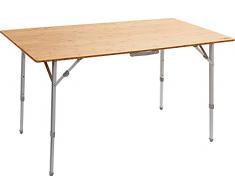 BRUNNER Camperking Mesa Plegable, Metal Bambú, Small