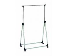 Haku Möbel armario con ruedas - perchero con ruedas en negro, altura hasta 177 cm