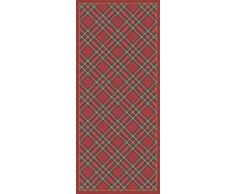 VILBER Wales, Alfombra Roja 04 (78x180x0,2 cm), PVC Poliester, Antideslizante, Lavable, Resistente al Calor, con Posibilidad de manteles Individuales y Caminos de Mesa a Juego