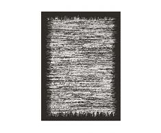 Mani Textil TPS_GRIB 50 Alfombra, Poliéster, Gris Negro, X_80_cm