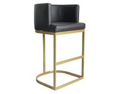 Menzzo Noellie Silla de Bar, Simili & P.U, Negro, Talla única