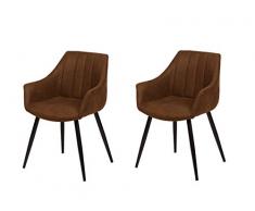 La Silla Española Covadonga Sillón, Cuero sintético, Marrón, 57cm 58,50cm (Ancho) x 83,50cm (Alto)