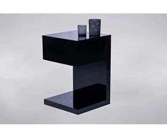 M2 Kollektion Dina Mesa Auxiliar, Madera de ingeniería, Negro, 40x60x40