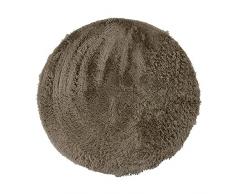 Alfombra Redonda de Pelo Largo Extra Suave, 160 cm de diámetro, Color Gris