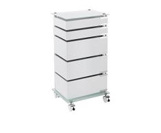 Neutral Tomasucci Big Bobo Cajonera con Ruedas, MDF, Blanco