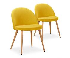 Menzzo - Silla Acolchada, Madera, Tela, Talla única