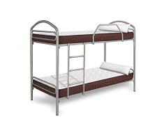 HOGAR24 ES Litera Metálica + 2 Colchones Viscoelásticos Viscobrown + 2 Almohadas de Fibra, 90x190