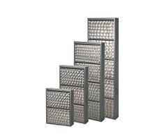 Magazin-Möbel Cargador Muebles 4001070101020 Zapato Plegable Armario, 50 x 15 x 70 cm, de Metal, Gris