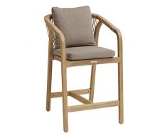 Lote de 2 sillones altos de jardín Papouasie Acacia & Topo