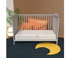 miasuite i sogni italiani Colchón Cuna 60x130, 16 cm de Altura, Funda Extraíble, Espuma de Agua, Dispositivo Médico Ortopédico, Carcasa Hipoalergénica, Antiácaros en Aloe Vera