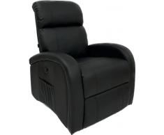 Astan Hogar Sillón Relax Con Reclinación Eléctrica, Masaje Y Termoterapia. Modelo Adara AH-AR30500NG, Relleno Poliuretano, NEGRO,