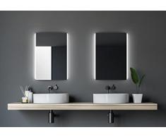 Talos Chic Espejo de baño LED, Aluminio, Plata, 50x70 cm