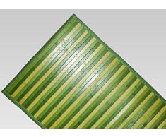 BIANCHERIAWEB Alfombra Bamboo Degradè Verde, Alfombra de Cocina 50 x 180 cm, Alfombra de Cocina Antideslizante 100% bambú, Carril de Cocina de Material Resistente, no Absorbe Las Manchas