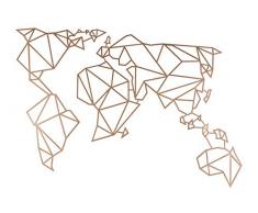 Homemania World Decoración Mural, Metal, Rame, W120xd0,15xh60 cm