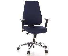 hjh OFFICE Pro-Tec 200 Silla de Oficina, Poliéster, Azul, 78x66x39 cm