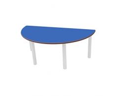 Mobeduc Infantil semicircular Mesa, Madera, Azul Oscuro, tamaño 2, 120 x 60 x 53 cm