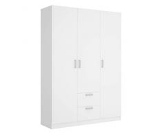 Rimobel Maxi Armario, Madera de ingeniería, Blanco, 52P. x 100W x 215H centímetros